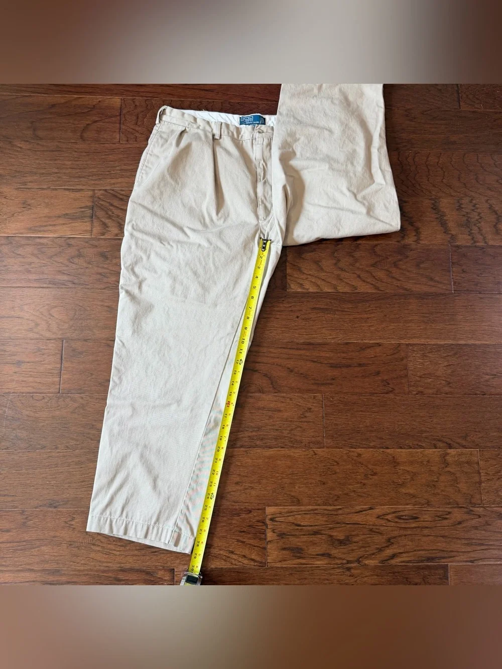 Polo Ralph Lauren Andrew Pant Pleated Chino Pants Mens 38x29 90s Tan Vintage